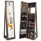 FreeStanding Lockable Jewelry Storage Organizer with Full-Length Mirror